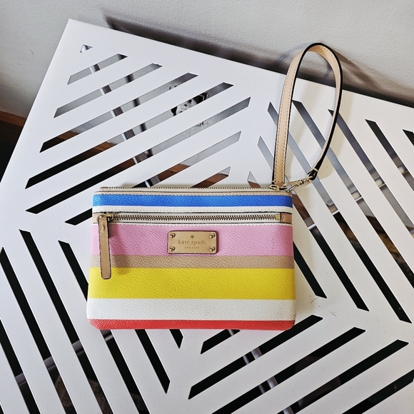 Kate Spade Colorful Striped Wristlet - Picture 2 of 8